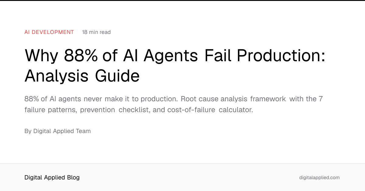 Analyse des causes d'échec des projets d'agents IA en production