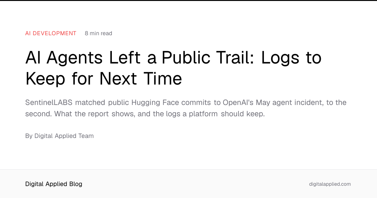 AI Agents Left a Public Trail: Logs to Keep for Next Time