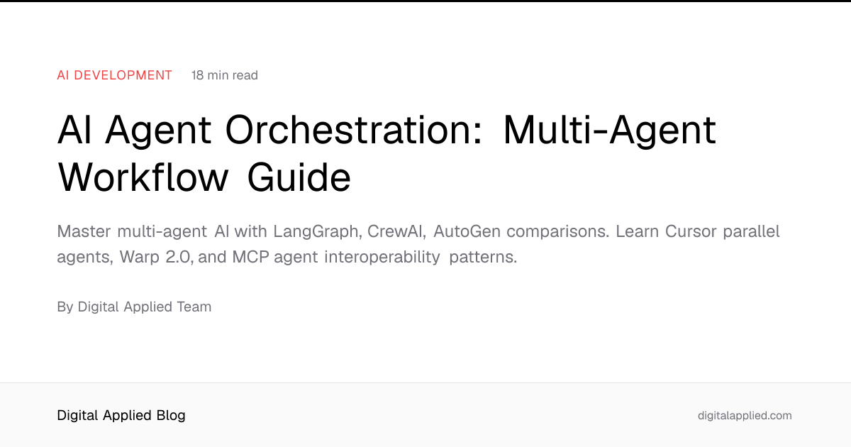 AI Agent Orchestration: Multi-Agent Workflow Guide