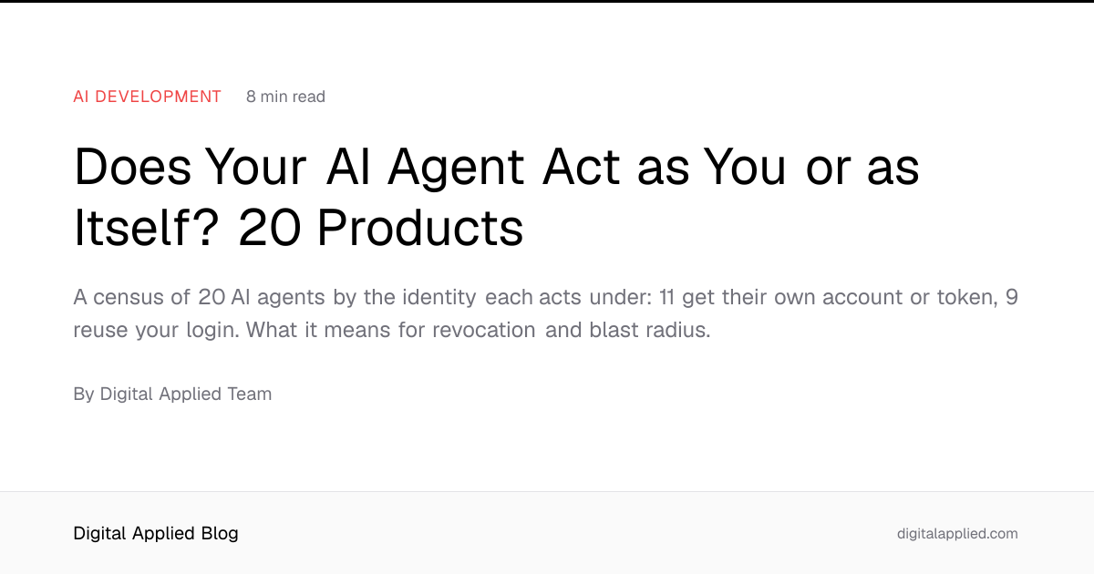 Does Your AI Agent Act as You or as Itself? 20 Products
