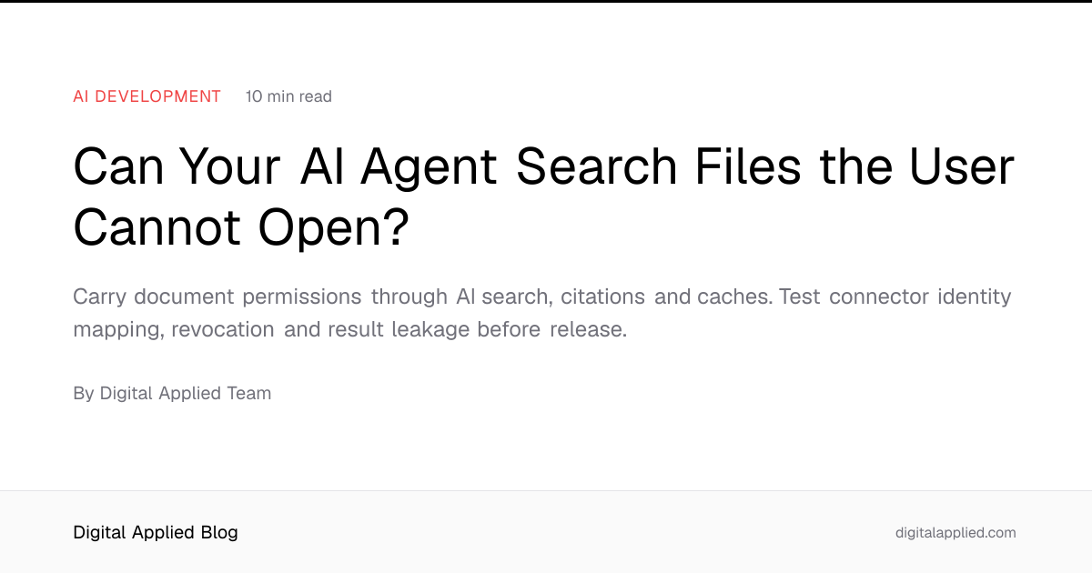 Can Your AI Agent Search Files the User Cannot Open?