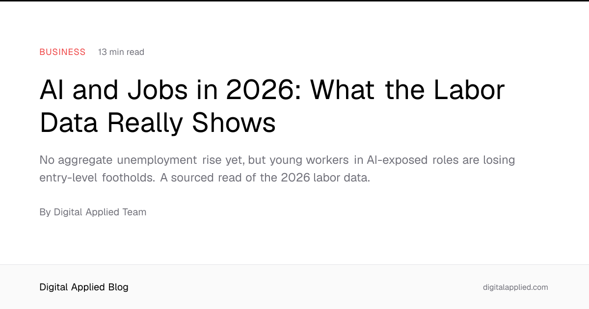 AI and Jobs in 2026: What the Labor Data Really Shows