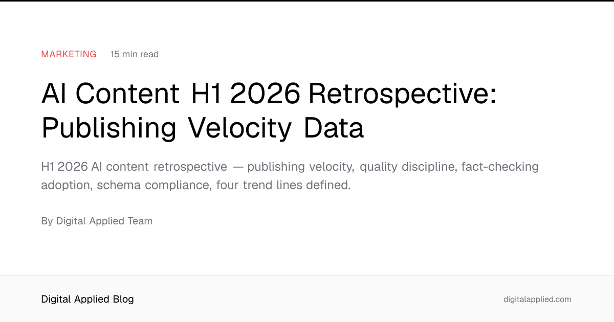 AI Content H1 2026 Retrospective: Publishing Velocity Data