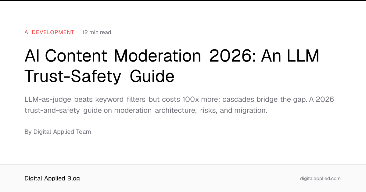 AI Content Moderation 2026: An LLM Trust-Safety Guide