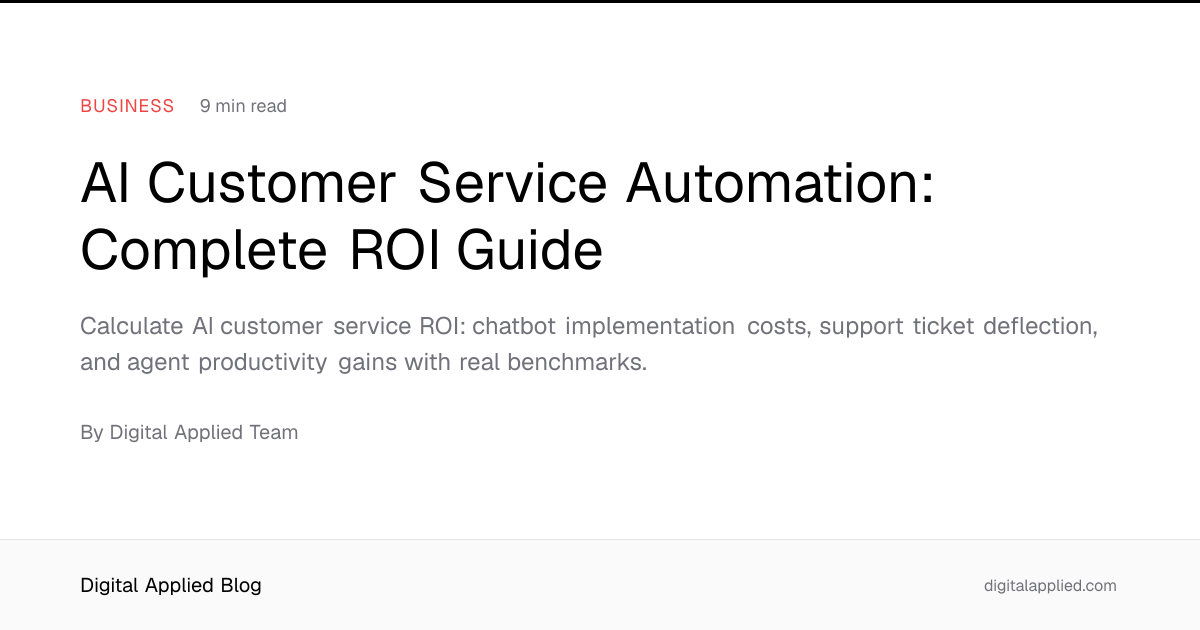 AI Customer Service Automation: Complete ROI Guide