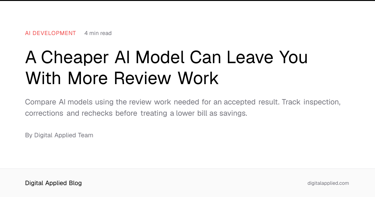 A Cheaper AI Model Can Leave You With More Review Work