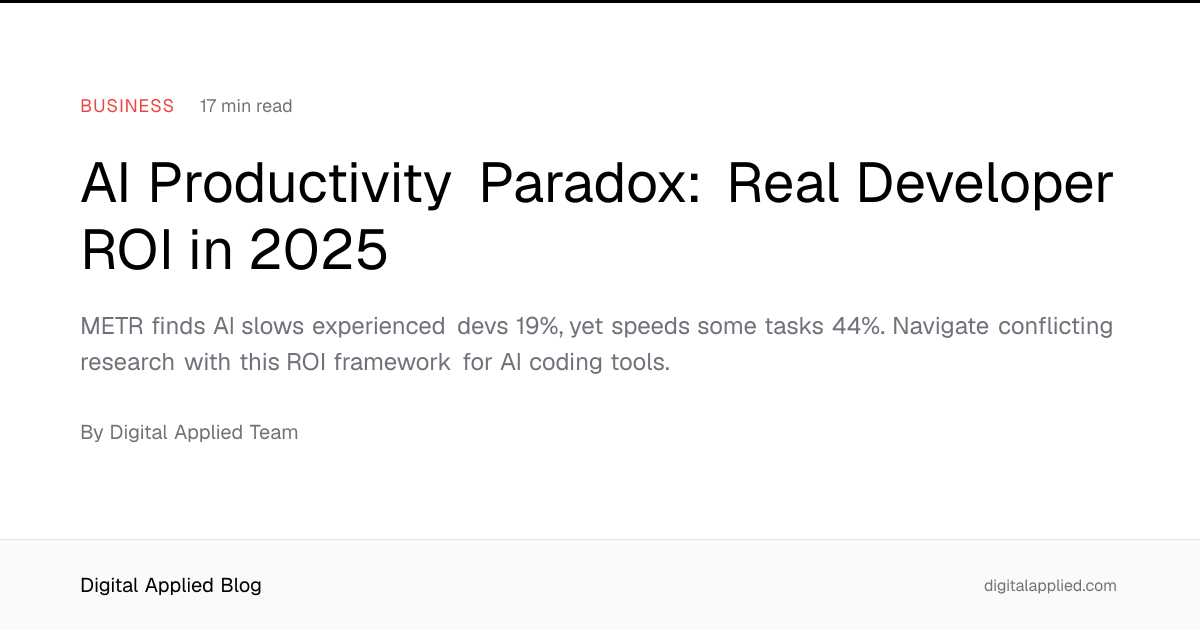 AI Productivity Paradox: Real Developer ROI in 2025