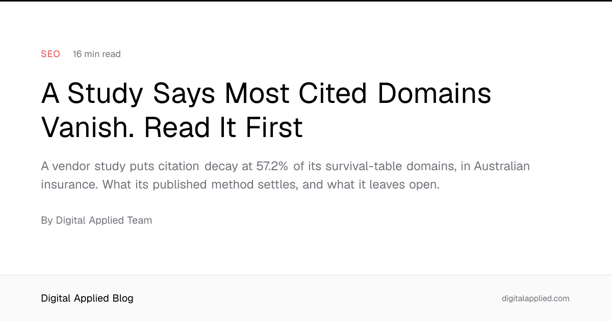 A Study Says Most Cited Domains Vanish. Read It First