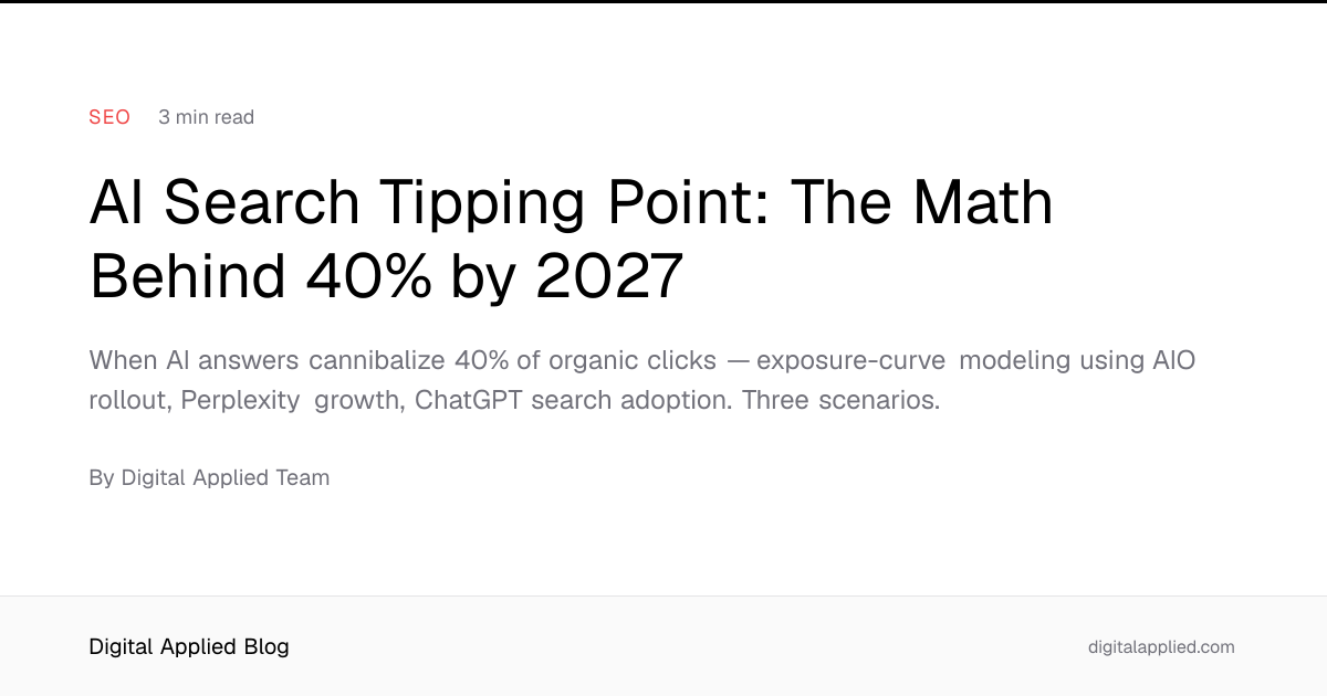 AI Search Tipping Point: The Math Behind 40% by 2027