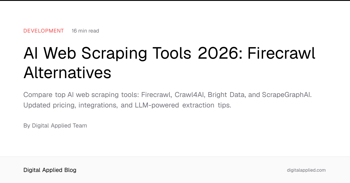 AI Web Scraping Tools 2025: Firecrawl Alternatives