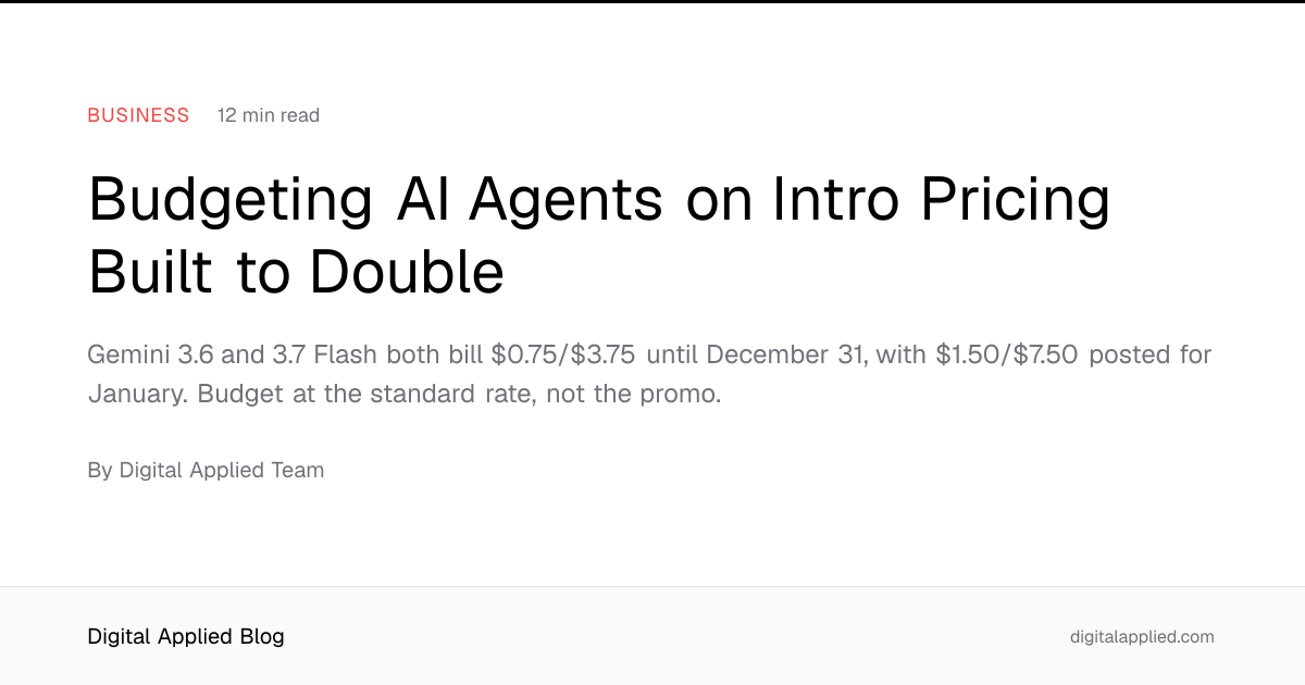 Budgeting AI Agents on Intro Pricing Built to Double
