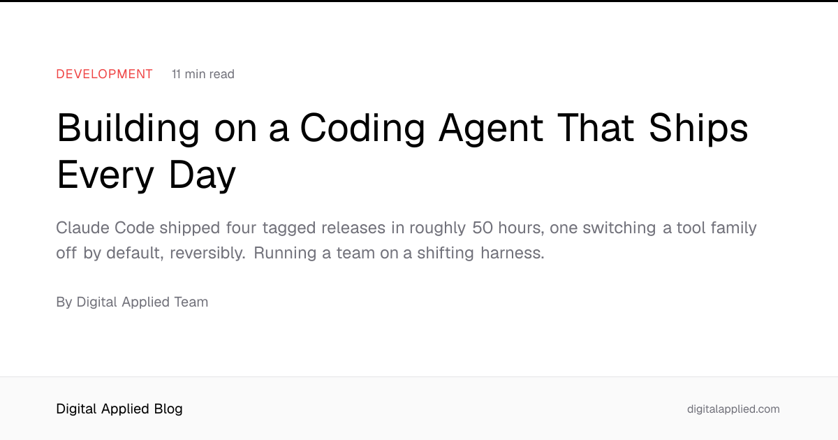 Building on a Coding Agent That Ships Every Day