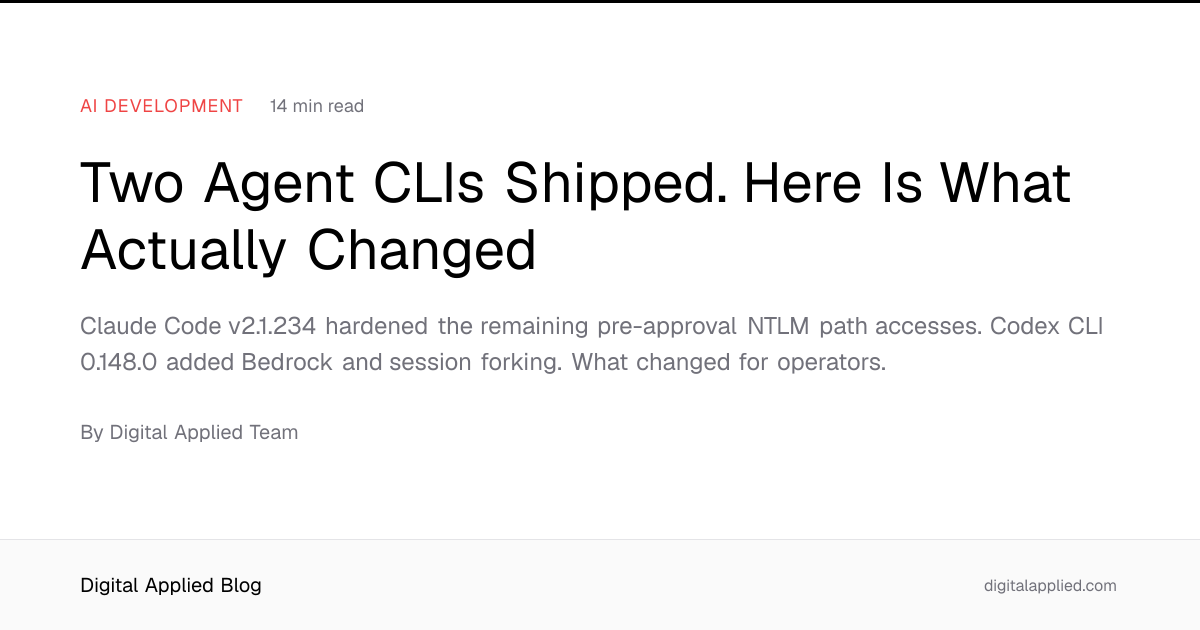 Two Agent CLIs Shipped. Here Is What Actually Changed