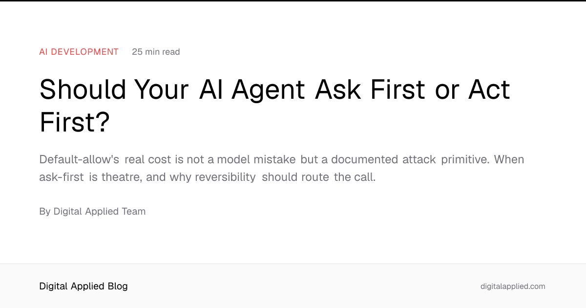 Should Your AI Agent Ask First or Act First?
