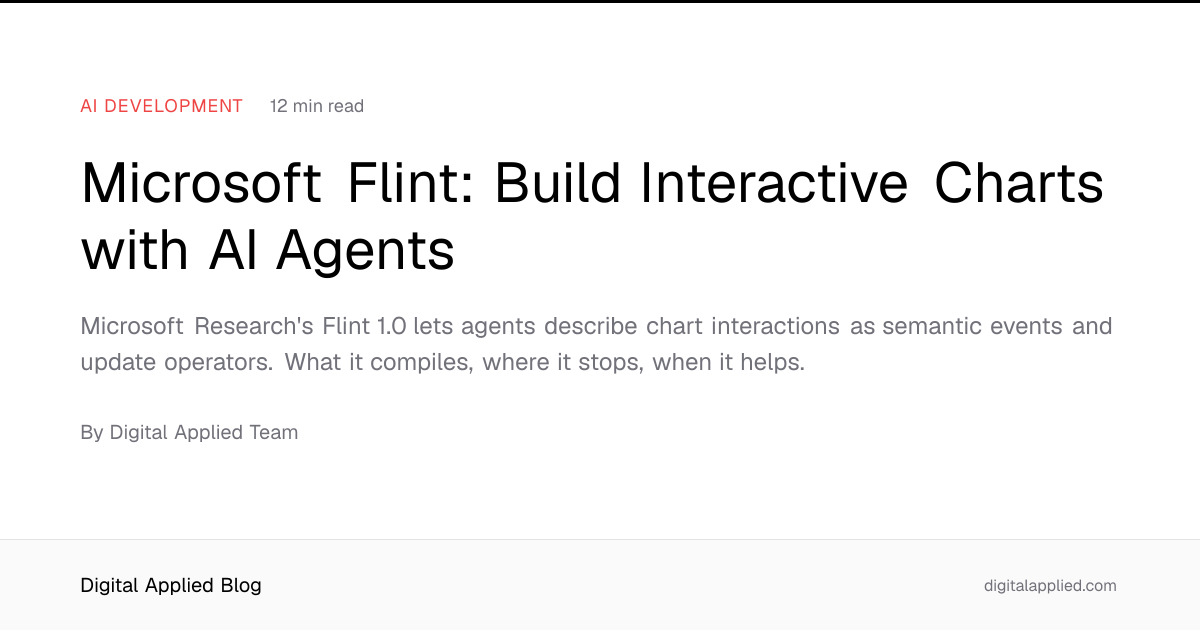 Microsoft Flint: Build Interactive Charts with AI Agents