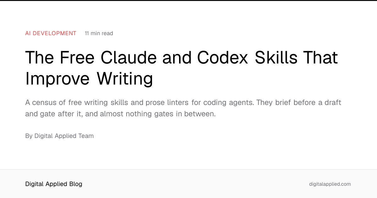The Free Claude and Codex Skills That Improve Writing