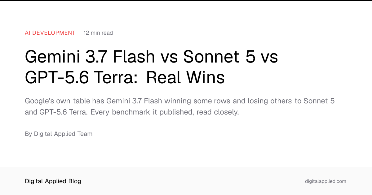 Gemini 3.7 Flash vs Sonnet 5 vs GPT-5.6 Terra: Real Wins