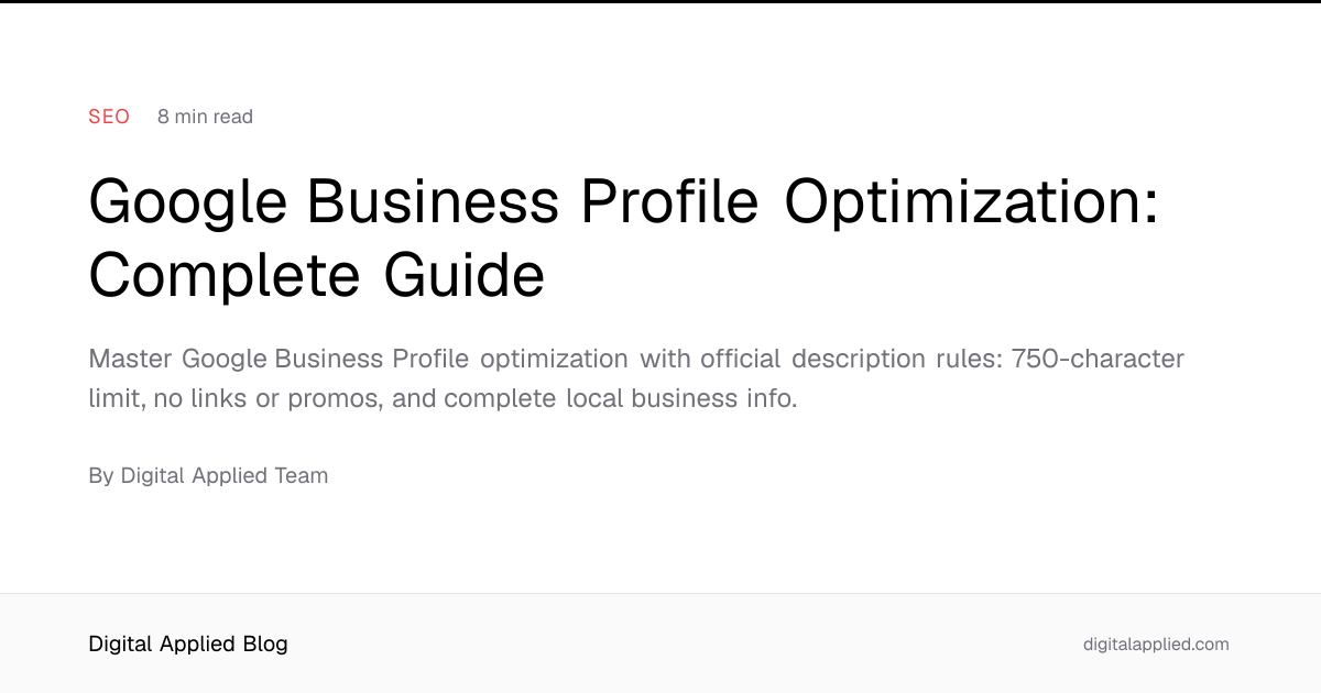 Google Business Profile Optimization: Complete Guide
