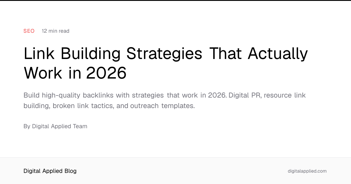 Link Building Strategies That Actually Work in 2026