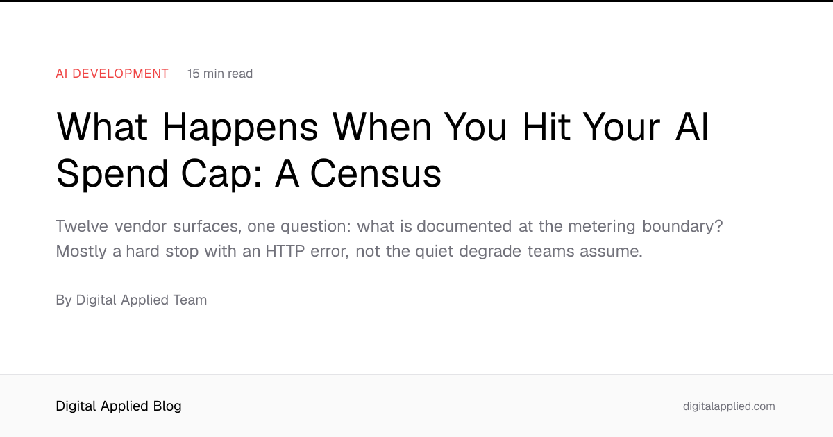What Happens When You Hit Your AI Spend Cap: A Census