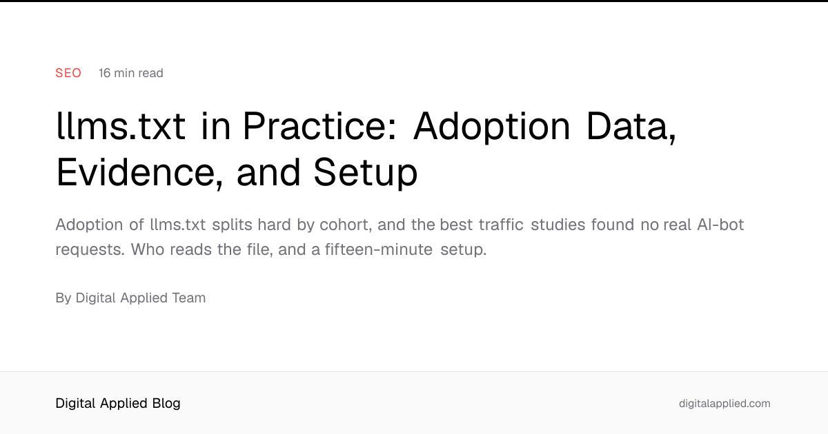 llms.txt adoption and AI crawler fetch-rate data 2026