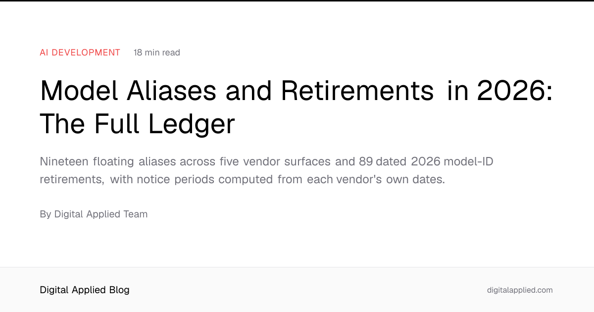 Model Aliases and Retirements in 2026: The Full Ledger