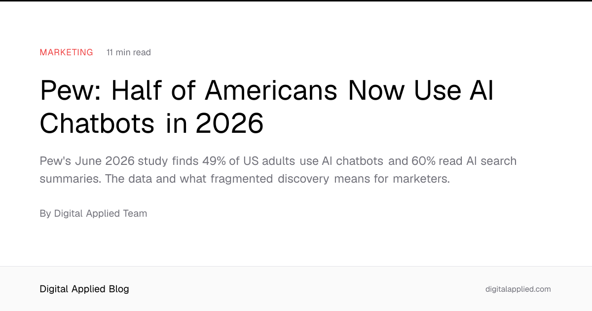 Pew: Half of Americans Now Use AI Chatbots in 2026