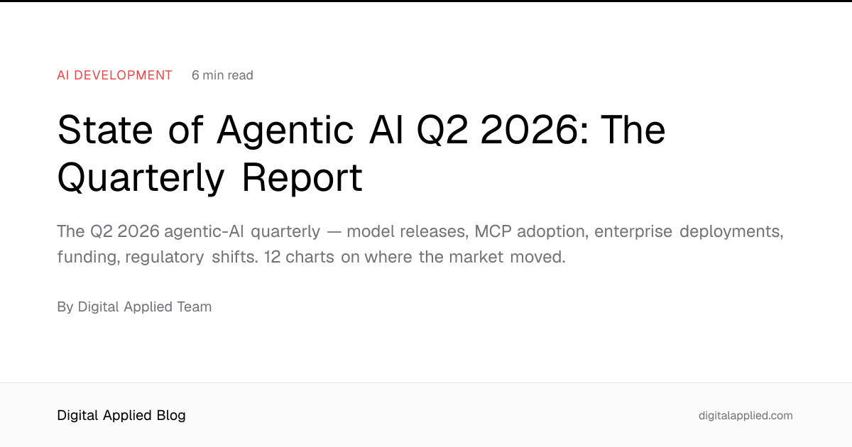State of Agentic AI Q2 2026: The Quarterly Report