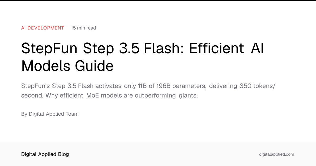 StepFun Step 3 5 Flash Efficient AI Models Guide