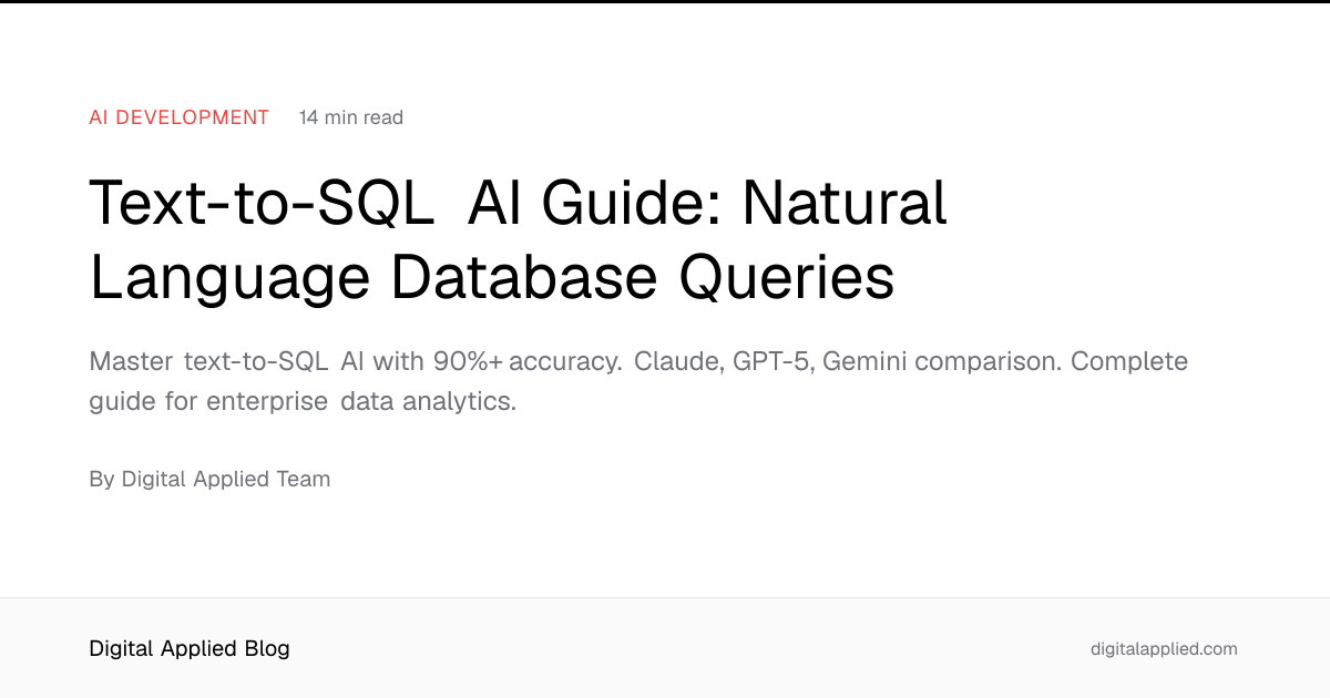 Text-to-SQL AI Guide: Natural Language Database Queries