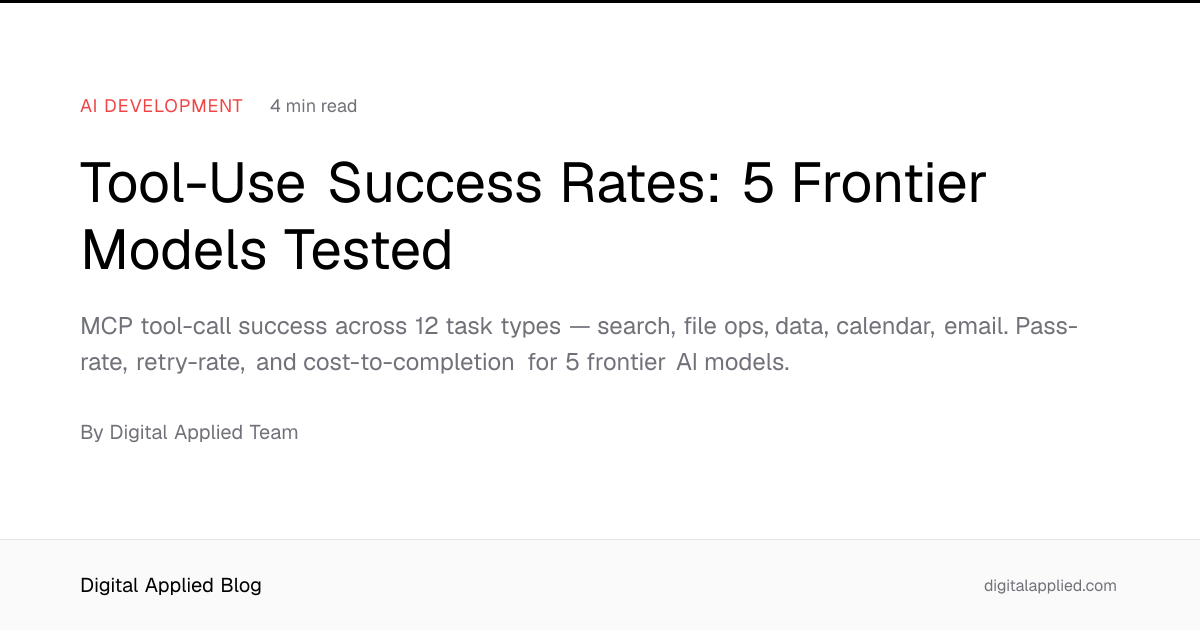 Tool-Use Success Rates: 5 Frontier Models Tested