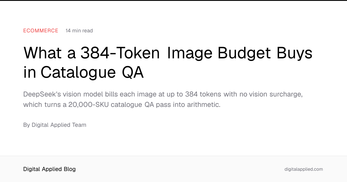 What a 384-Token Image Budget Buys in Catalogue QA