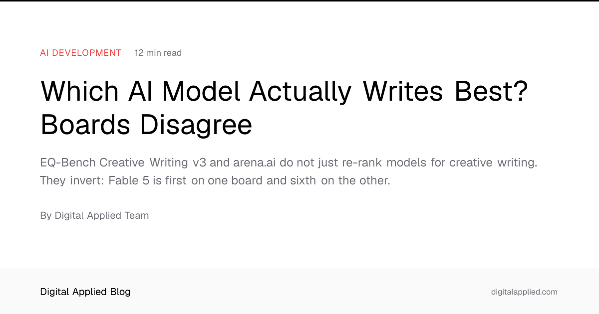 Which AI Model Actually Writes Best? Boards Disagree