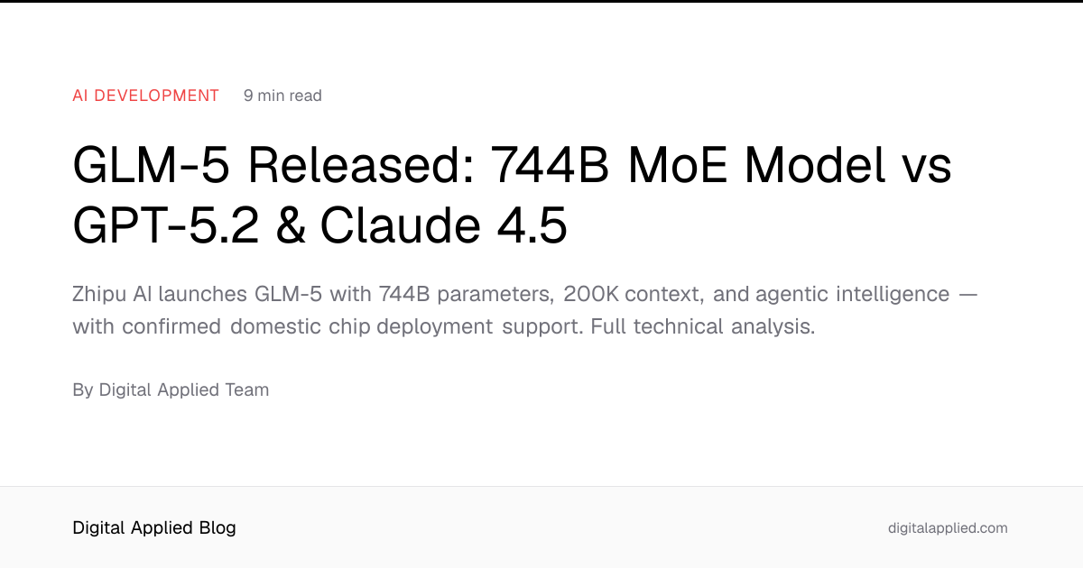 GLM-5 Released: 744B MoE Model vs GPT-5.2 & Claude 4.5